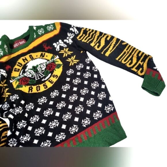 Guns N Roses Ugly Christmas Knit Sweater Rock n Roll sz S Winter Unisex Men's - Picture 2 of 16